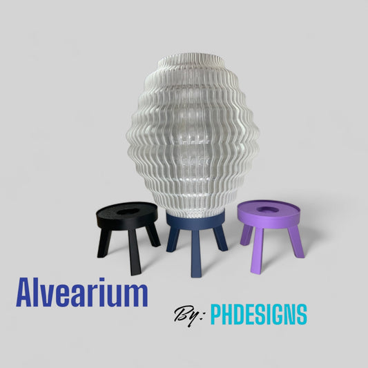 Alvearium table lamp with tripod base